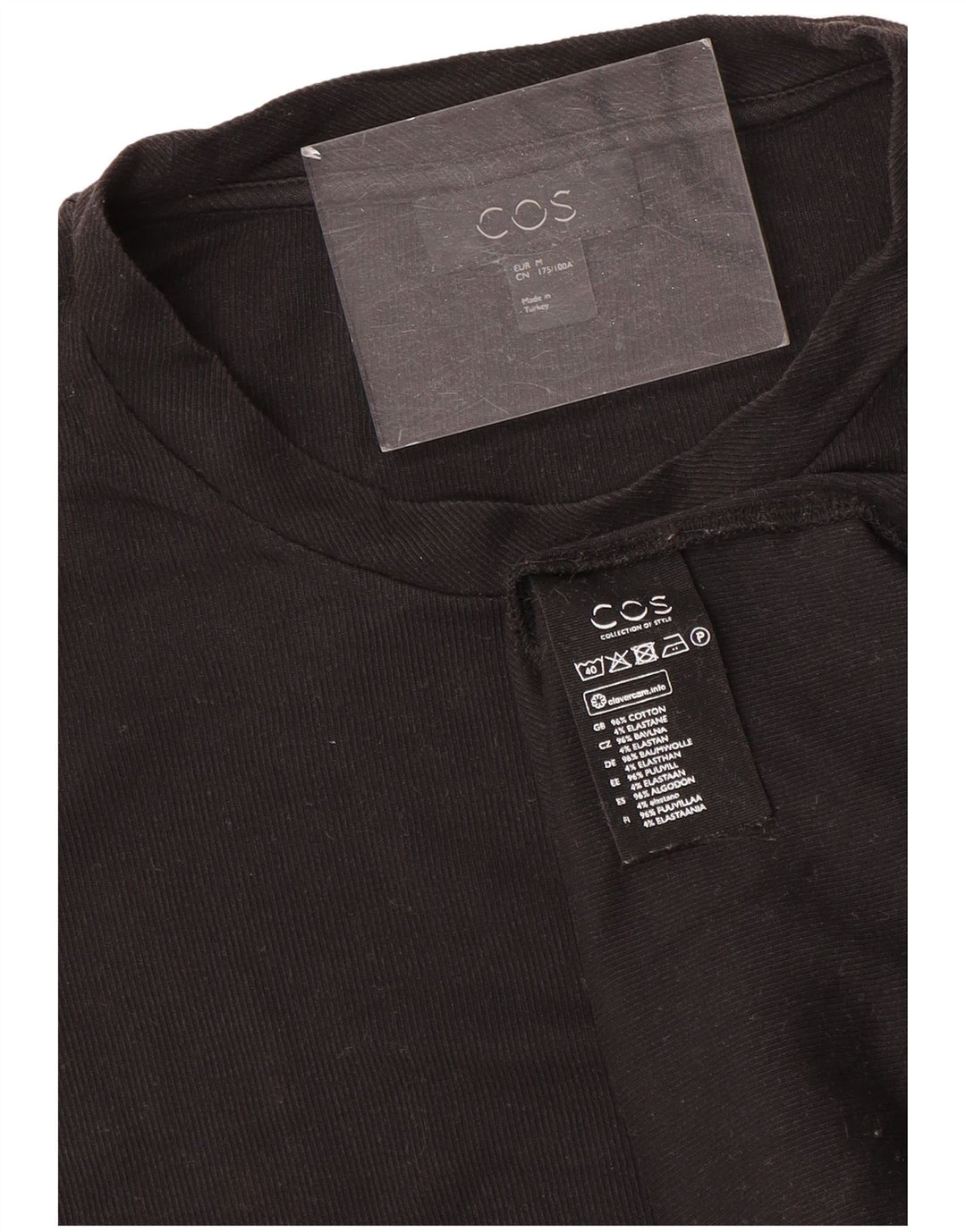 Ανδρικό T-Shirt Cos Top Μεσαίο μαύρο βαμβακερό