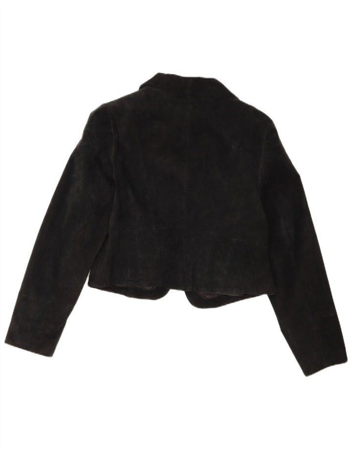 Vintage Γυναικείο Suede Μπουλέ Bolero IT 40 Small Black