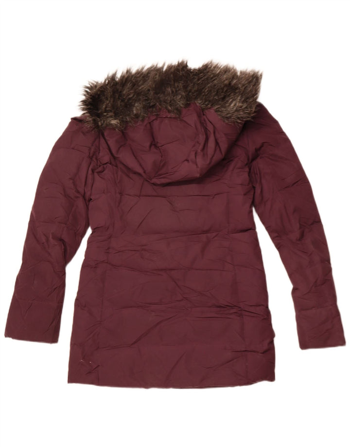 Jack Wills Γυναικείο μπουφάν με επένδυση UK 8 Μικρός πολυεστέρας μπορντό