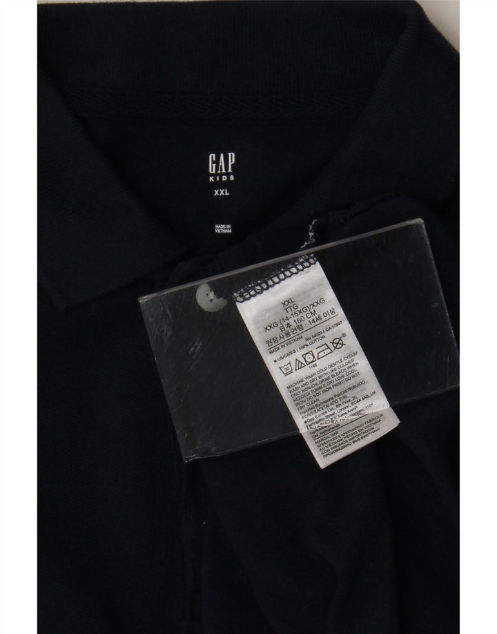GAP Μπλουζάκι πόλο για αγόρια 13-14 ετών 2XL Navy Blue Cotton