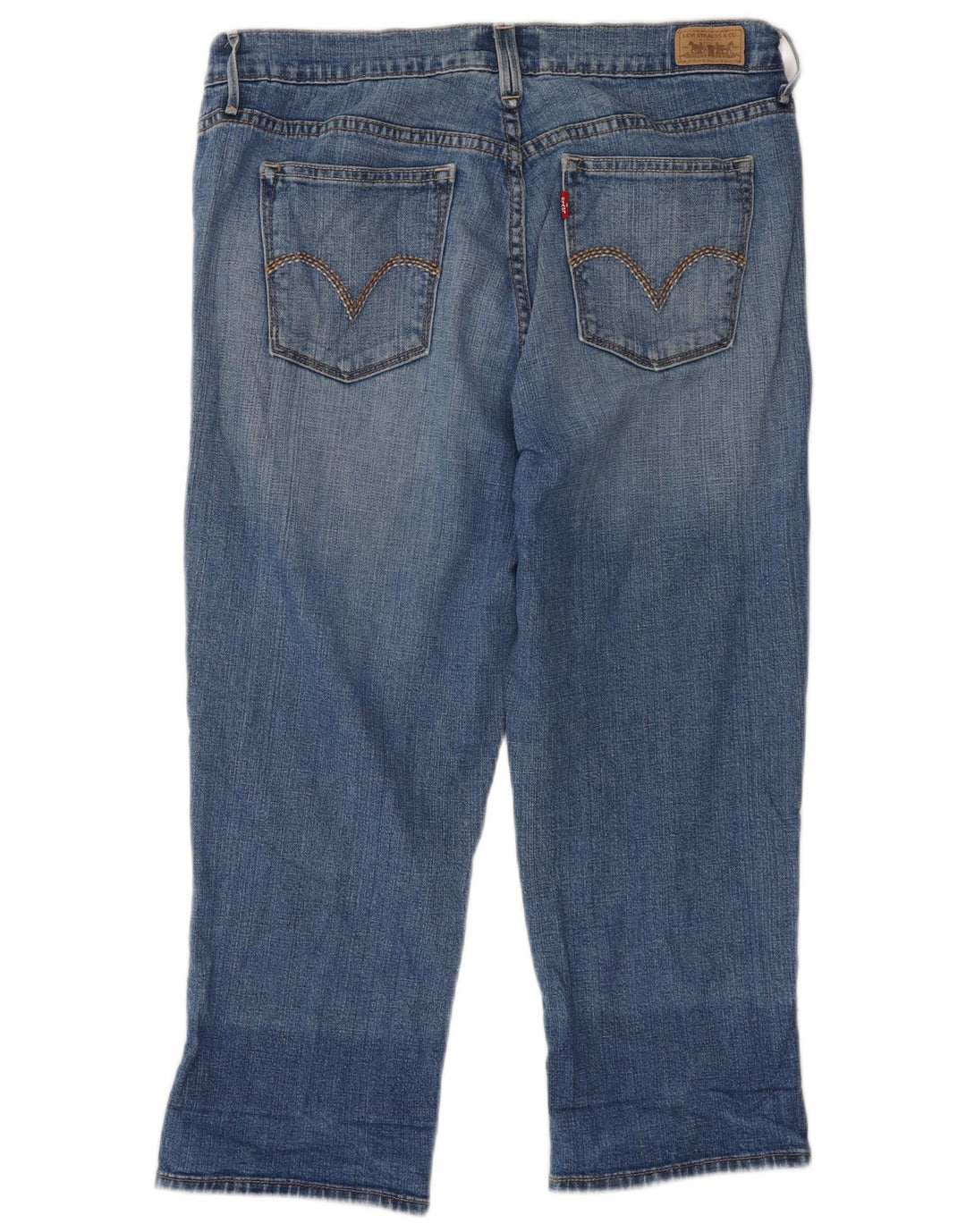LEVI'S Γυναικείο Ψηλόμεσο Κάπρι Τζιν US 8 Medium W23 L22 Μπλε βαμβακερό