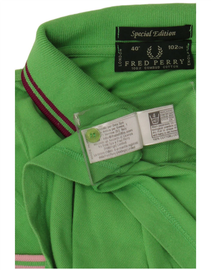 Fred Perry Ανδρικό πουκάμισο πόλο πράσινο βαμβακερό