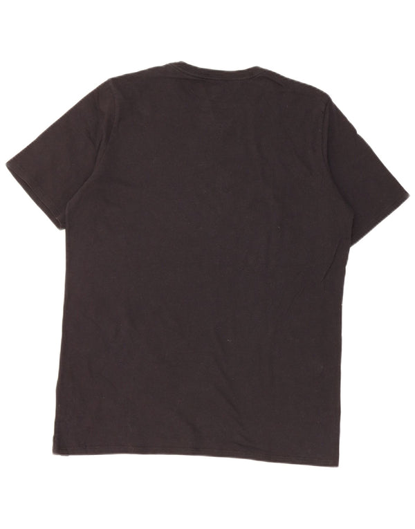 Hurley Γυναικείο T-Shirt Top UK 14 Large μαύρο βαμβακερό