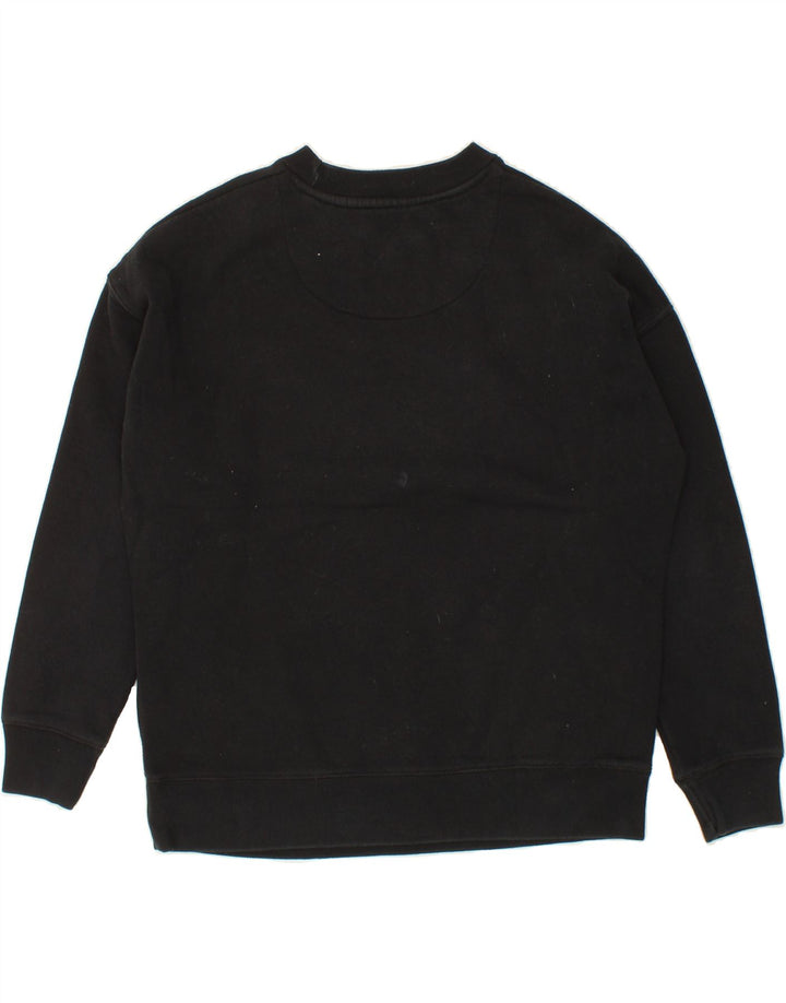 JACK WILLS Womens Oversized Graphic Sweatshirt Jumper UK 10 Small Black Vintage Jack Wills and Second-Hand Jack Wills from Messina Hembry 