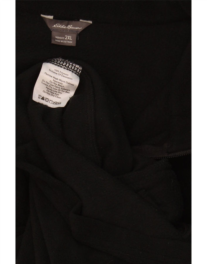 EDDIE BAUER Womens Fleece Jacket UK 20 2XL Black Polyester Vintage Eddie Bauer and Second-Hand Eddie Bauer from Messina Hembry 