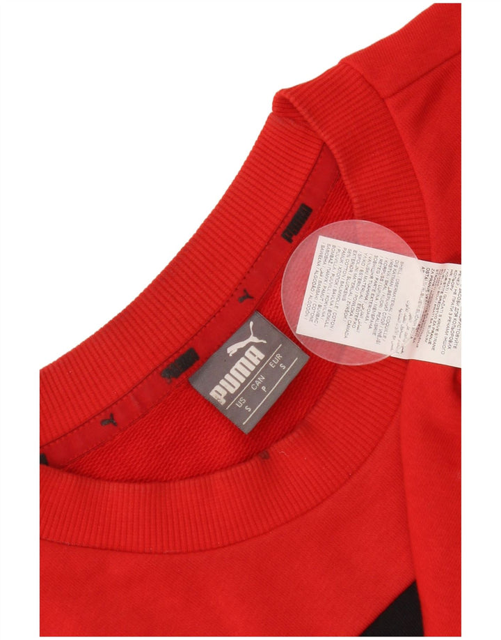 Ανδρικό γραφικό φούτερ Puma Jumper Small Red Colourblock Βαμβακερό
