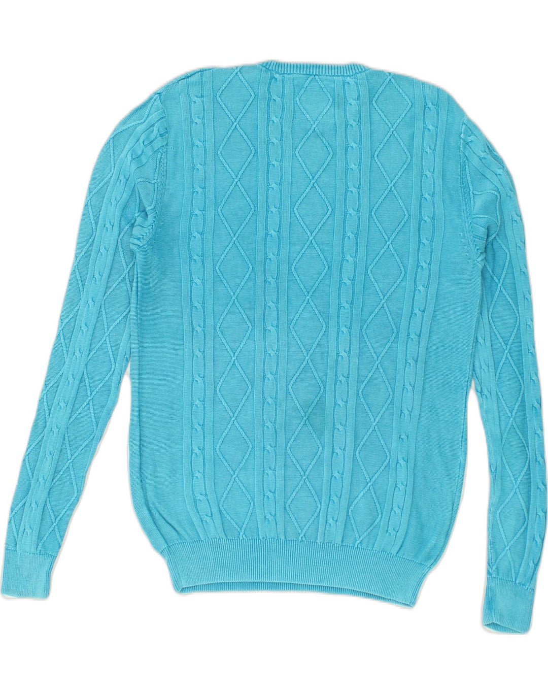 JACK WILLS Womens Crew Neck Jumper Sweater UK 14 Medium Turquoise Cotton | Vintage Jack Wills | Thrift | Second-Hand Jack Wills | Used Clothing | Messina Hembry 