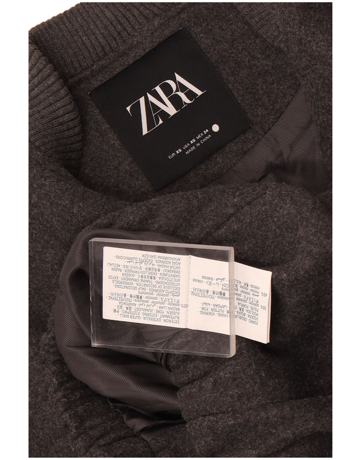 Zara Γυναικείο Oversized Bomber Jacket UK 6 2XS Grey Polyester