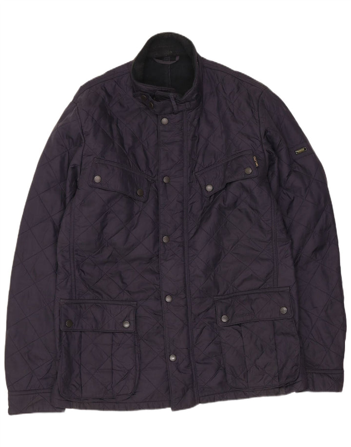 Ανδρικό καπιτονέ μπουφάν Barbour UK 40 Large Navy Blue Polyamide