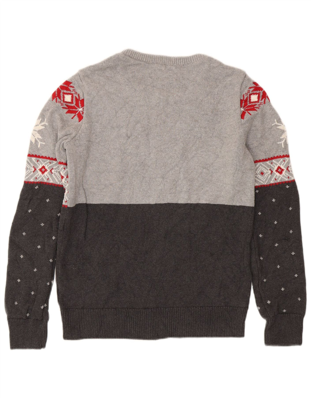 Ανδρικό πουλόβερ Chaps Boat Neck Jumper Small Grey Fair Isle Cotton