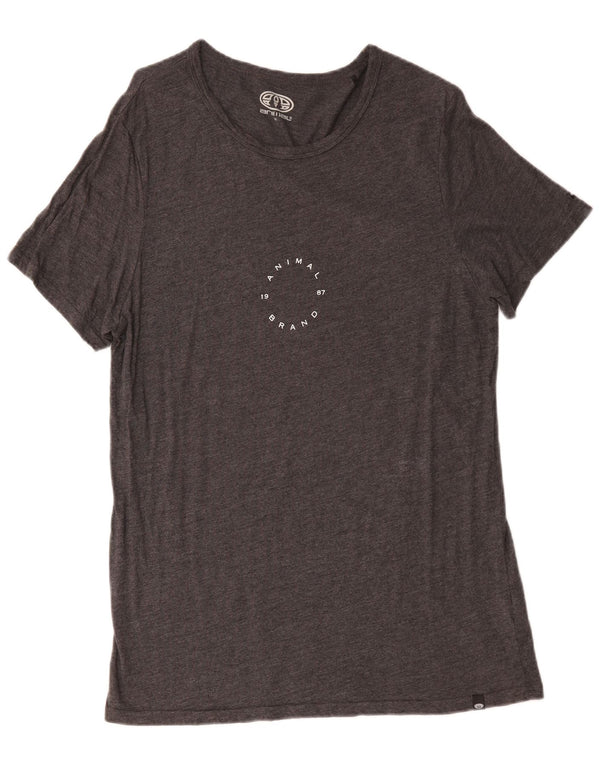 Ανδρικό T-Shirt Animal Top Medium Grey Viscose