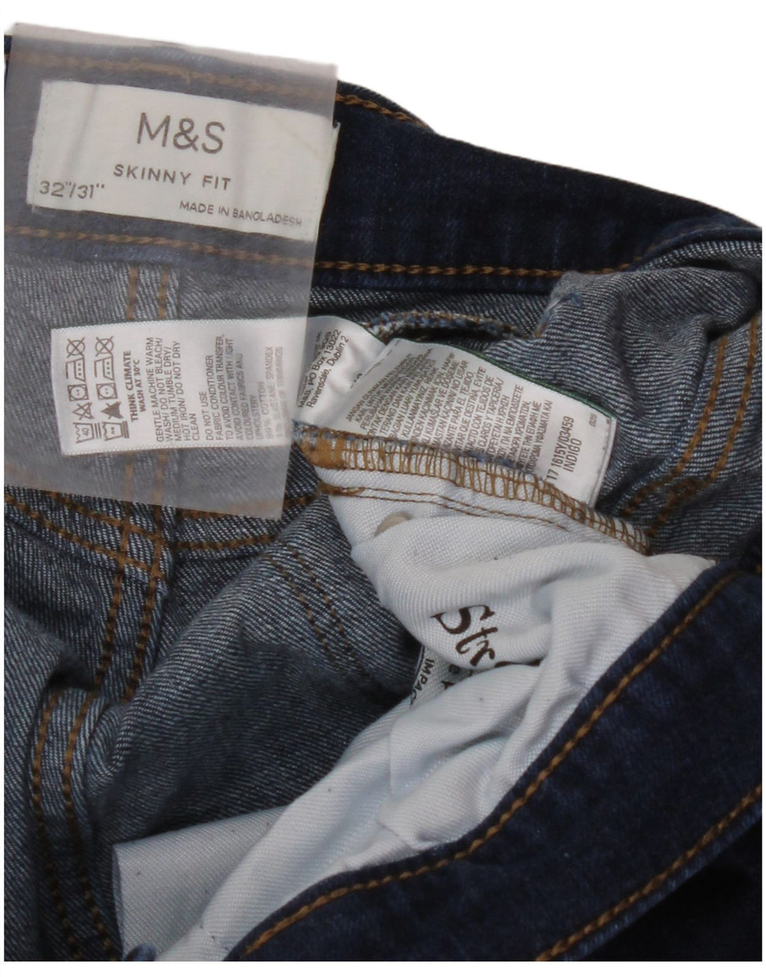 MARKS & SPENCER Γυναικείο Skinny Jeans W32 L29 Μπλε βαμβακερό