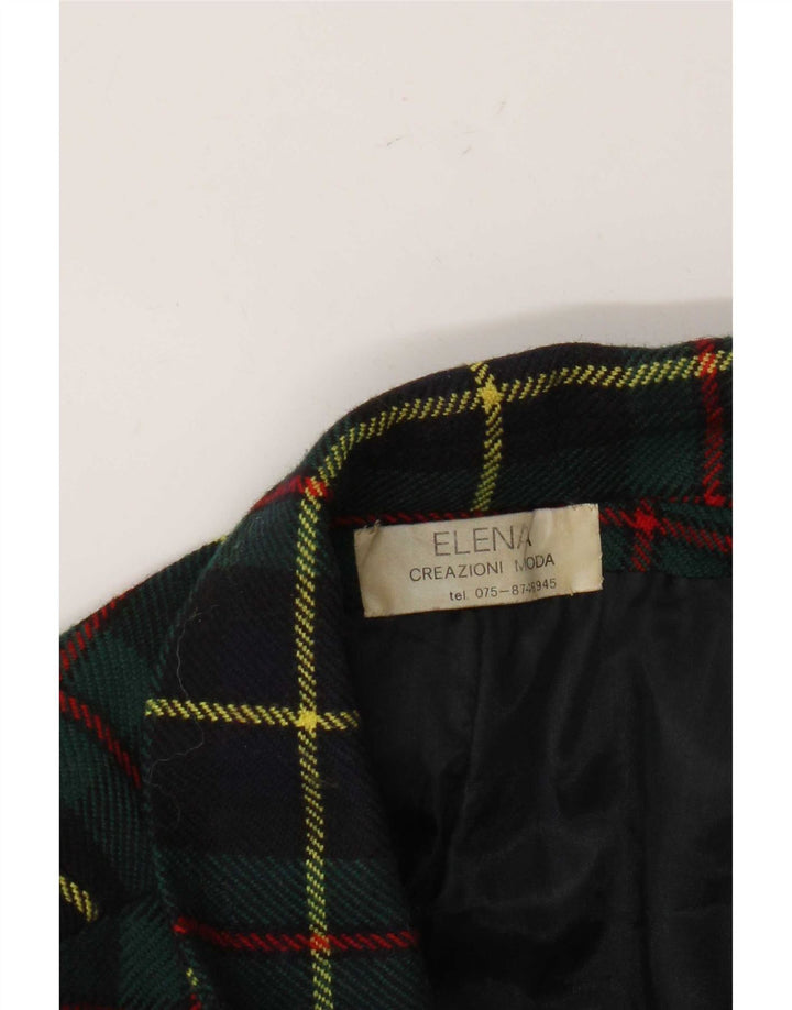 Vintage γυναικείο μπουφάν σακάκι με 2 κουμπιά UK 16 Large Green Check