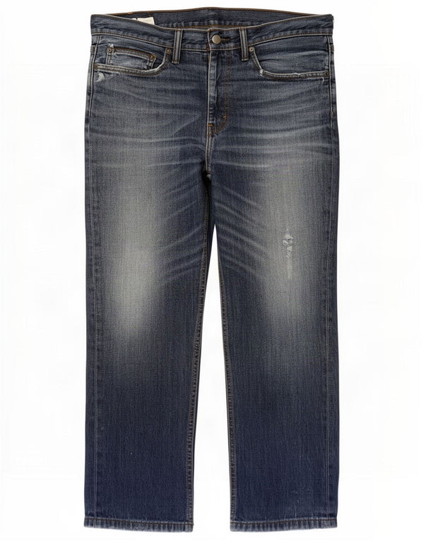 Levi's Mens 514 Distressed Straight Jeans W34 L30 Blue Cotton