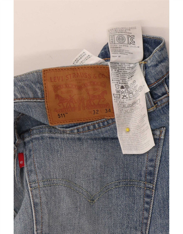 Ανδρικό τζιν σορτς Levi's 511 W32 μεσαίο μπλε βαμβακερό