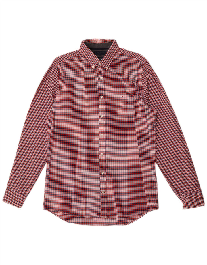 Tommy Hilfiger Ανδρικό πουκάμισο Slim Fit Μεγάλο πολύχρωμο βαμβακερό Gingham