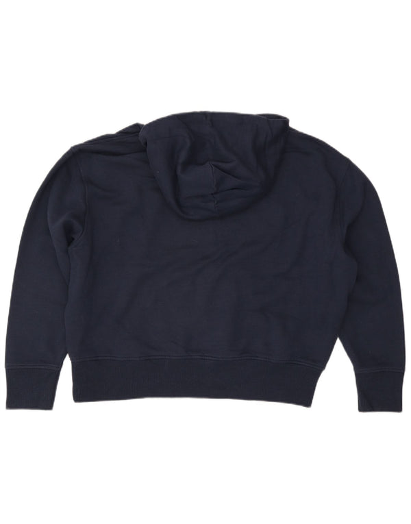 Tommy Hilfiger Γυναικείο Hoodie Jumper UK 16 Large Navy Blue Cotton