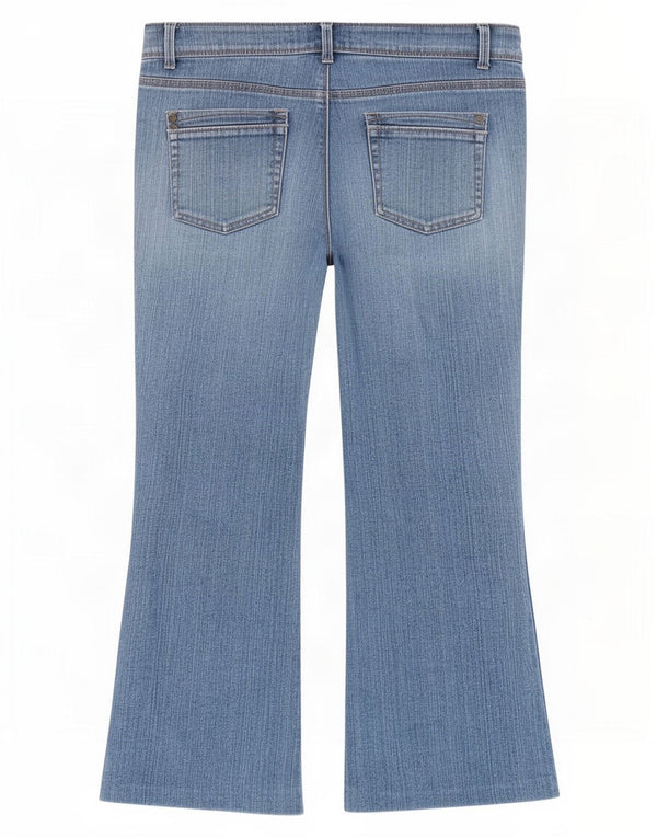 M&Co Womens Bootcut Jeans UK 16 Large W34 L26 Blue Cotton
