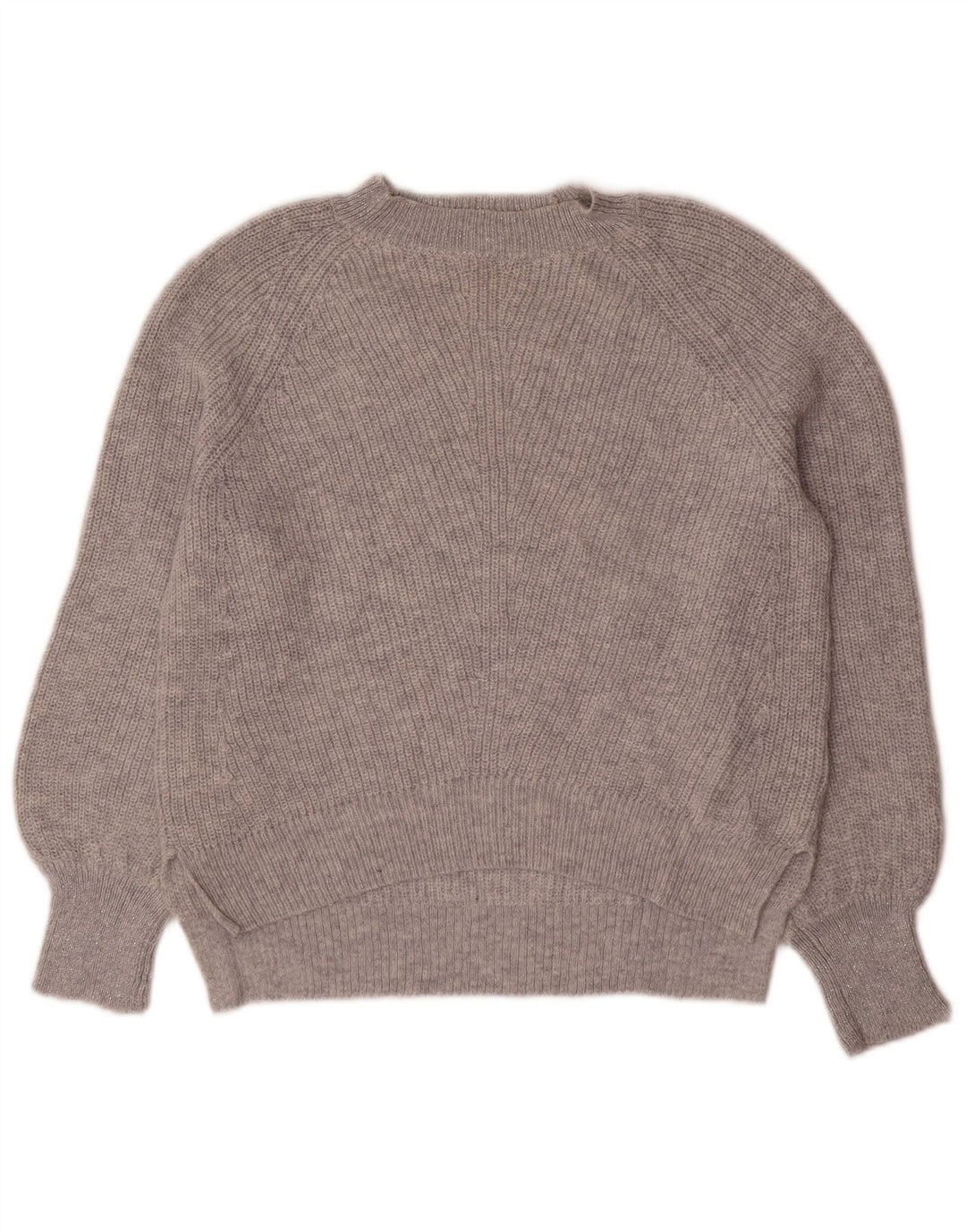 Marks & Spencer Γυναικείο πουλόβερ υπερμεγέθη Crew Neck Jumper UK 10 Small Grey