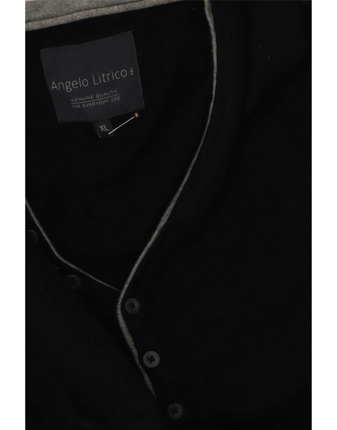 Angelo Litrico Ανδρικό πουλόβερ με V λαιμόκοψη XL Μαύρο