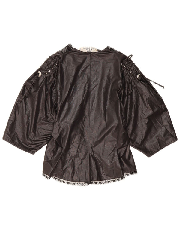 VINTAGE Γυναικεία Ζακέτα με μανίκια 3/4 UK 10 Small Black