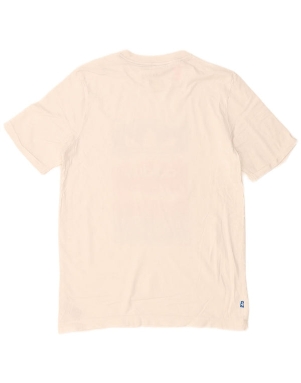 Γραφικό T-Shirt Adidas Boys Top 15-16 ετών Λευκό βαμβακερό