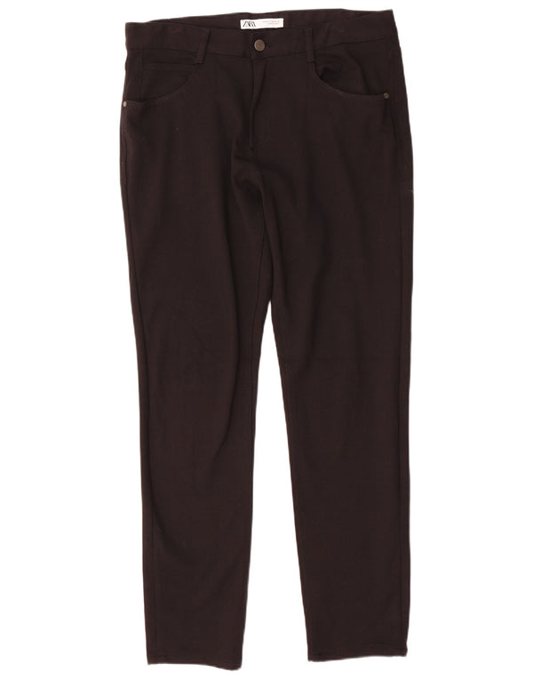 Zara Ανδρικό Slim Casual Παντελόνι EU 42 Large W32 L31 Μαύρο βαμβακερό