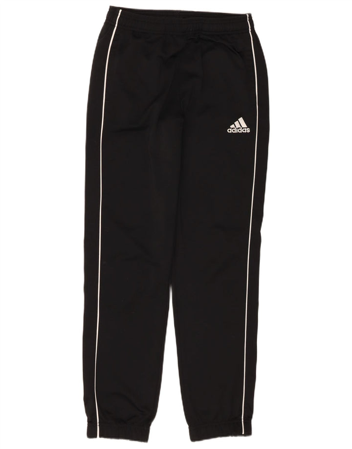Adidas Boys Tracksuit Trousers Joggers 13-14 Years Black Polyester