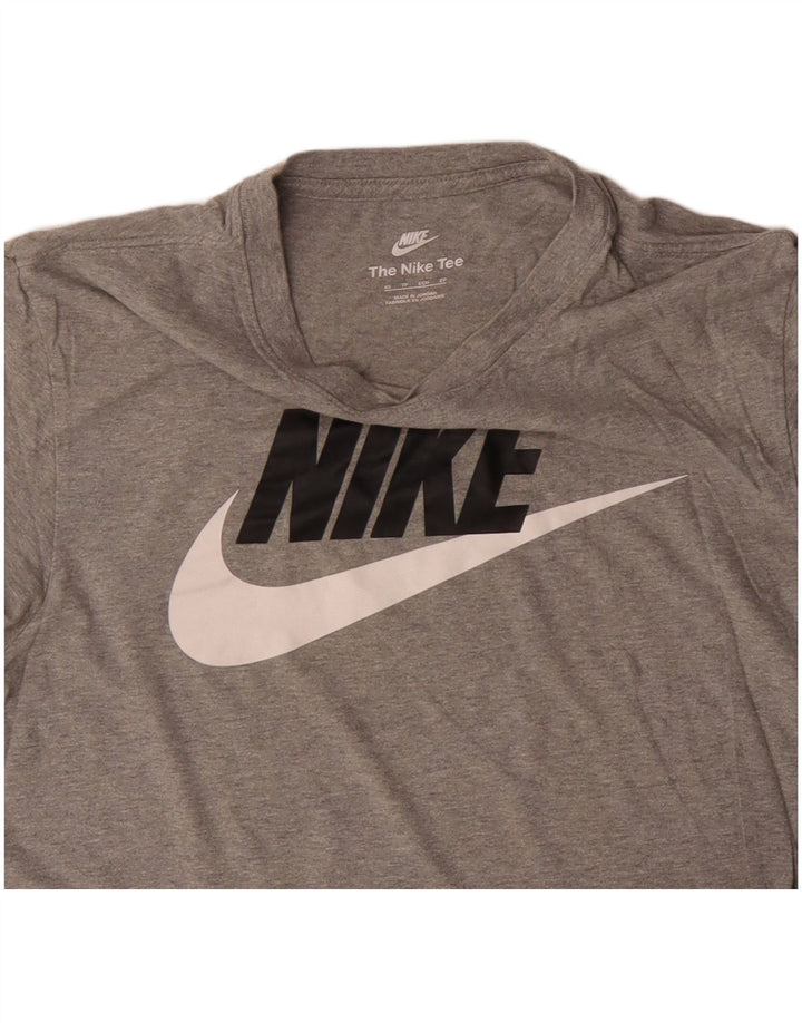 NIKE Mens Graphic T-Shirt Top XS Grey Cotton Vintage Nike and Second-Hand Nike from Messina Hembry 