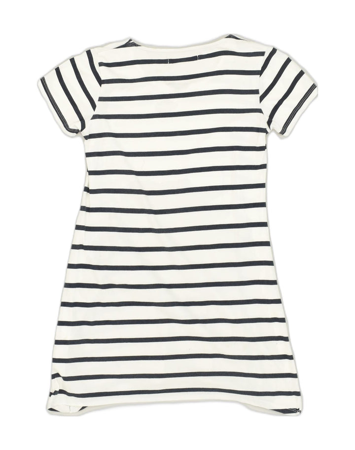 DESIGUAL Girls Graphic Tunic Top 13-14 Years White Striped Cotton | Vintage Desigual | Thrift | Second-Hand Desigual | Used Clothing | Messina Hembry 