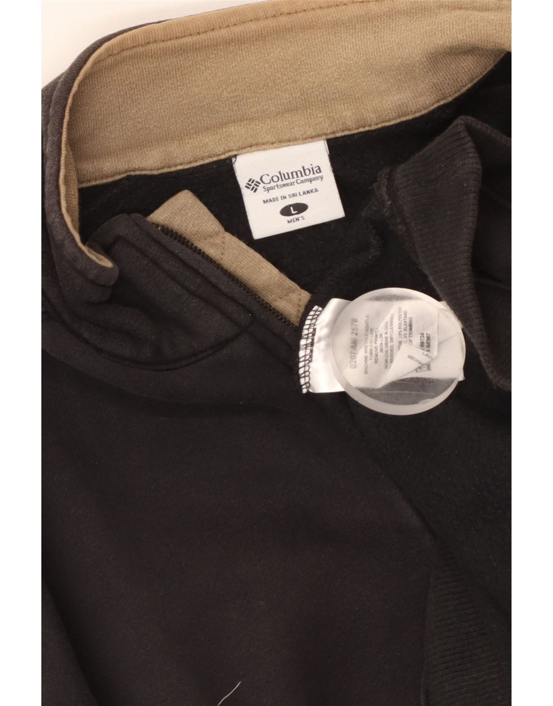 Ανδρικό φούτερ με φερμουάρ COLUMBIA Jumper μεγάλο μαύρο βαμβακερό