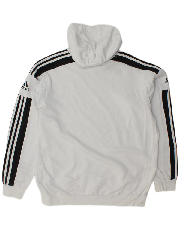 Adidas Ανδρικό Hoodie Jumper Large White Colourblock Βαμβακερό