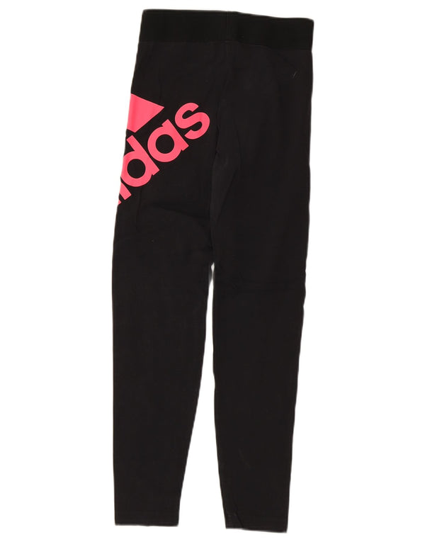Adidas Girls Graphic κολάν 11-12 ετών Μαύρο βαμβακερό