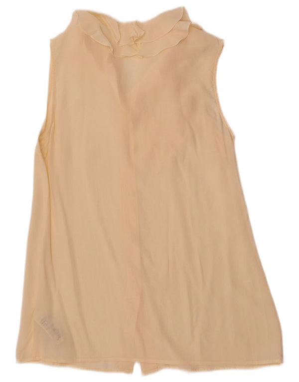 Falconeri Γυναικείο Αμάνικο Μπλούζα UK 12 Medium Off White