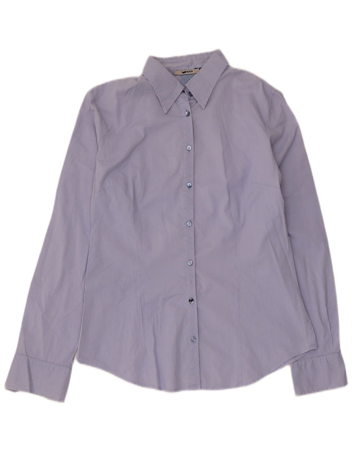 Gas Γυναικείο Πουκάμισο UK 14 Μεσαίο Μπλε Βαμβακερό