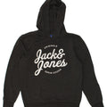 JACK & JONES Mens Graphic Hoodie Jumper Medium Grey Cotton | Vintage Jack & Jones | Thrift | Second-Hand Jack & Jones | Used Clothing | Messina Hembry 