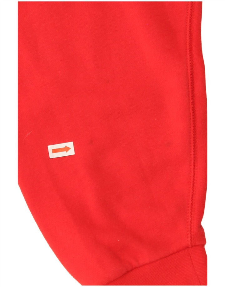 NIKE Womens Chicago Bulls Oversized Graphic Hoodie Jumper UK 10 Small Red