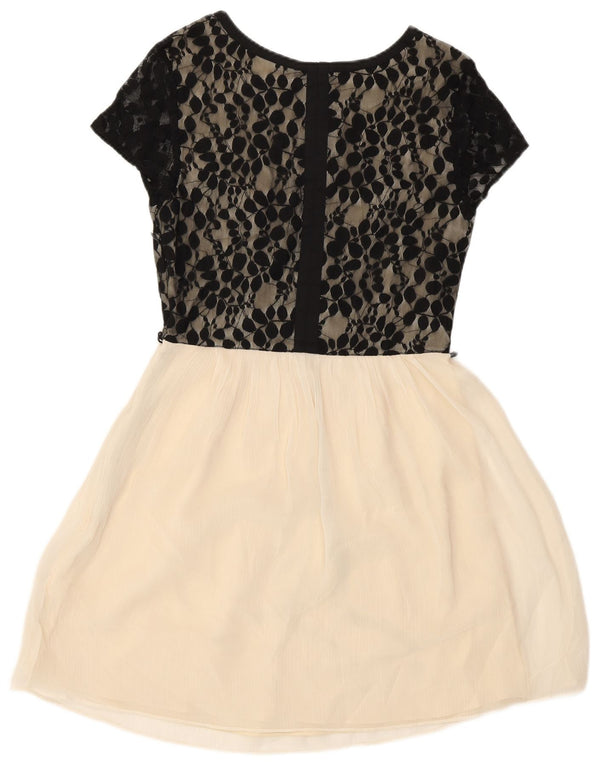 Γυναικείο κοντομάνικο φόρεμα Oasis UK 8 Small Off White Floral