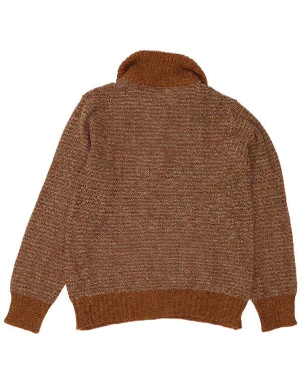 Ανδρικό πουλόβερ με λαιμόκοψη VINTAGE IT 50 Ακρυλικό μεσαίο καφέ ριγέ