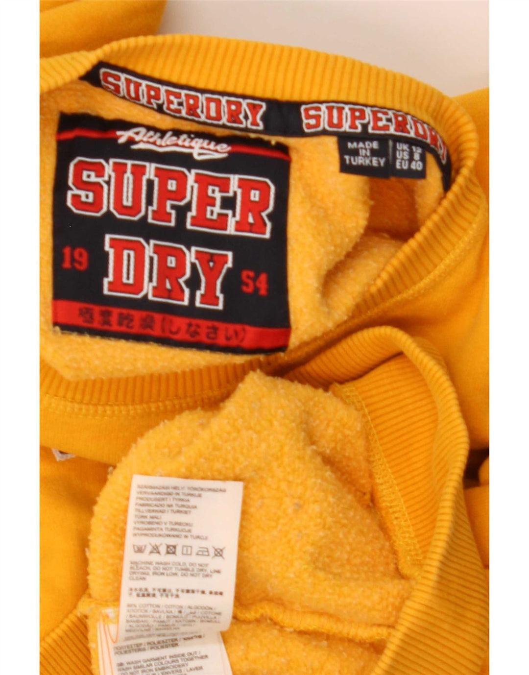 Superdry Γυναικείο Φούτερ με γραφικό υπερμεγέθη Jumper UK 12 Medium Yellow