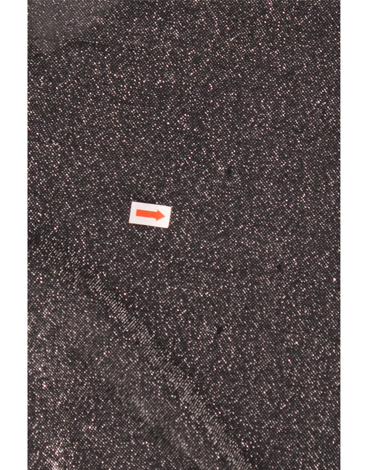 VINTAGE γυναικείο πουκάμισο υπερμεγέθη μπλούζα UK 16 Large Black flecked Polyester