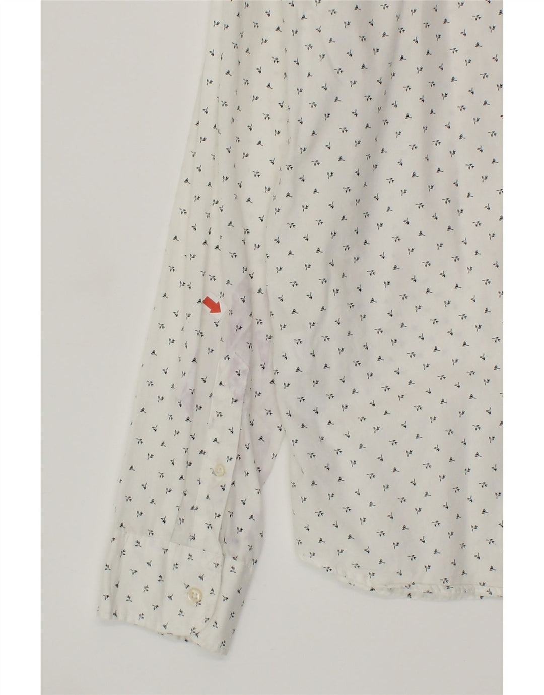 J. CREW Mens Slim Shirt XL White Floral Cotton Vintage J. Crew and Second-Hand J. Crew from Messina Hembry 