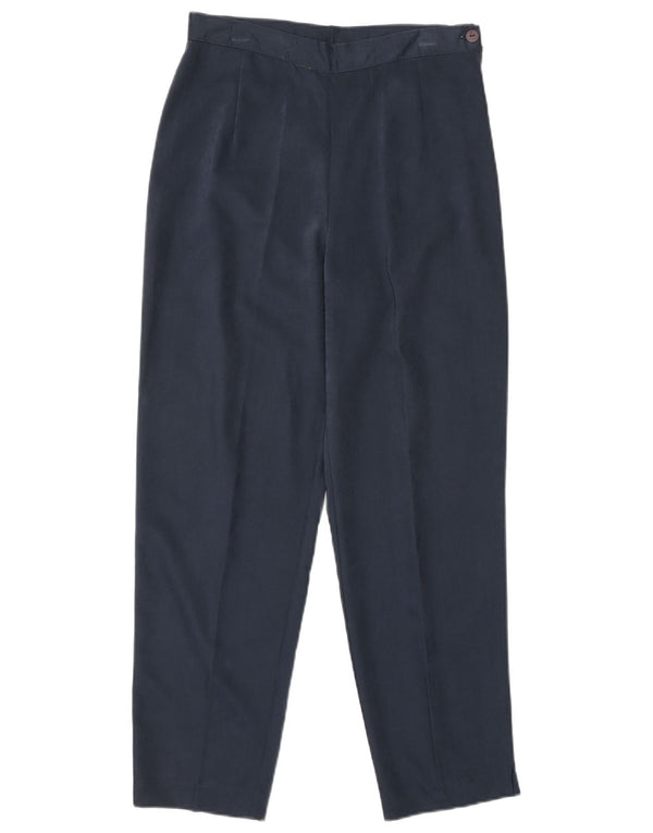 Vintage γυναικείο κωνικό cropped παντελόνι IT 42 Medium W26 L25 Navy Blue