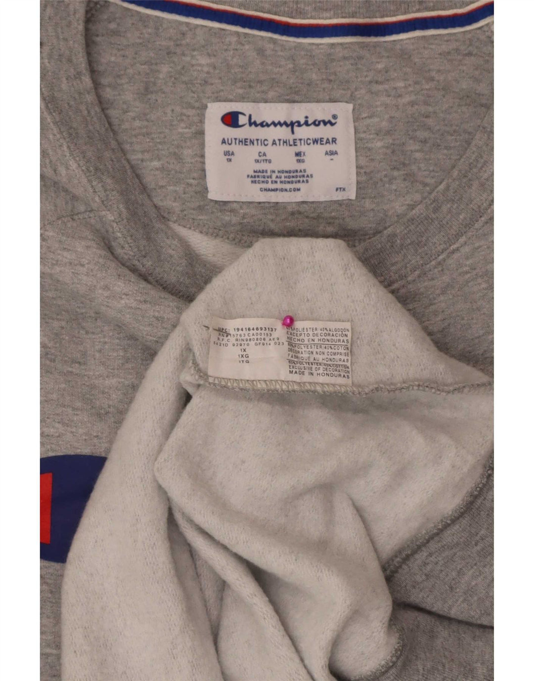 Ανδρική γραφική φούτερ Champion Jumper XL Grey Polyester