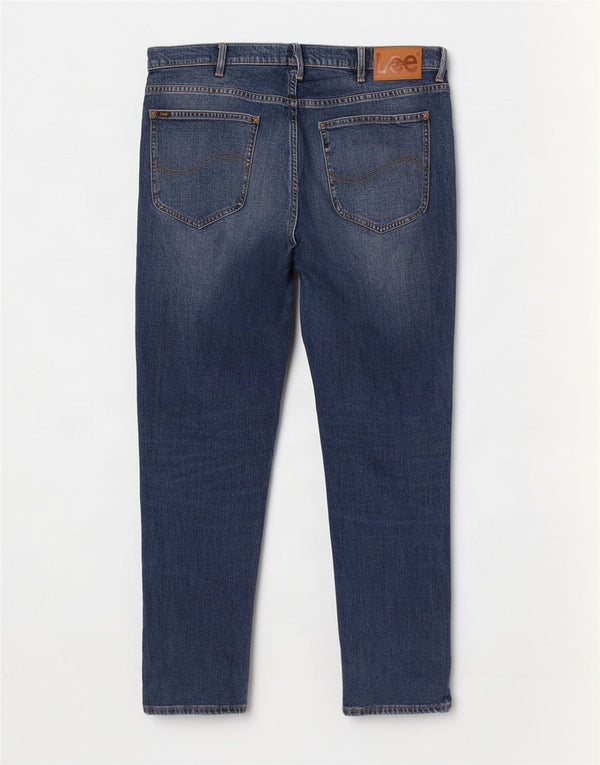 Lee Mens Rider Cropped Jeans W40 L27 Blue Cotton