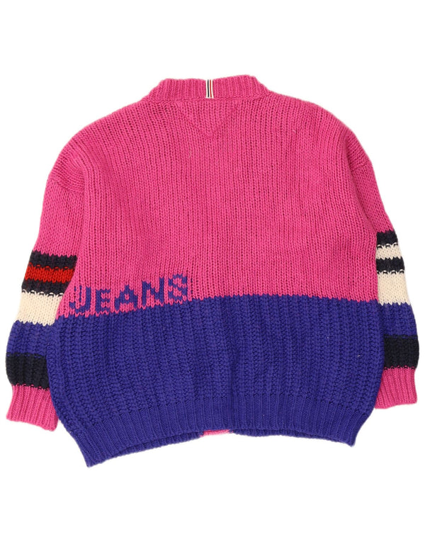 Γυναικείο πουλόβερ με γραφική ζακέτα Tommy Hilfiger UK 14 Medium Pink