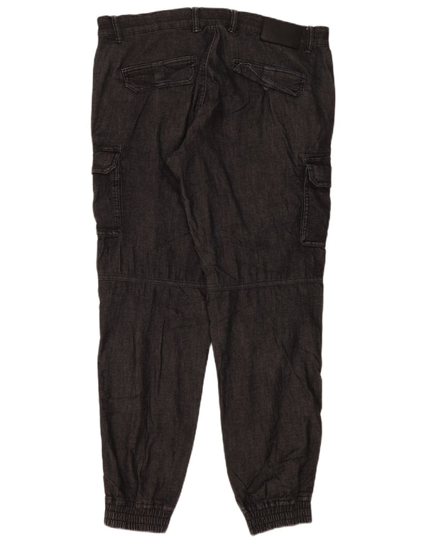 Gas Womens Joggers Cargo Παντελόνι XL W36 L31 Γκρι βαμβακερό