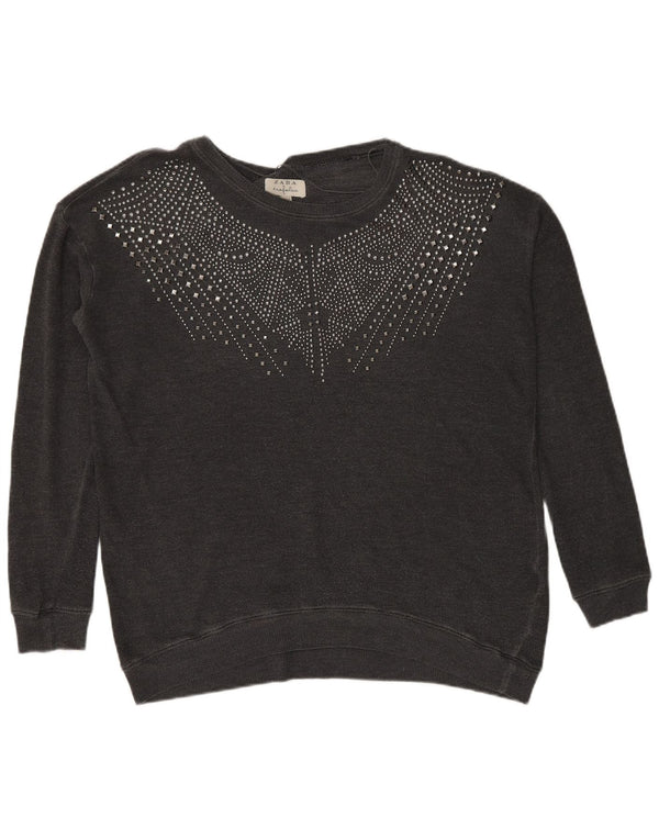 Zara Γυναικεία φούτερ Trafaluc Jumper UK 14 Medium Grey