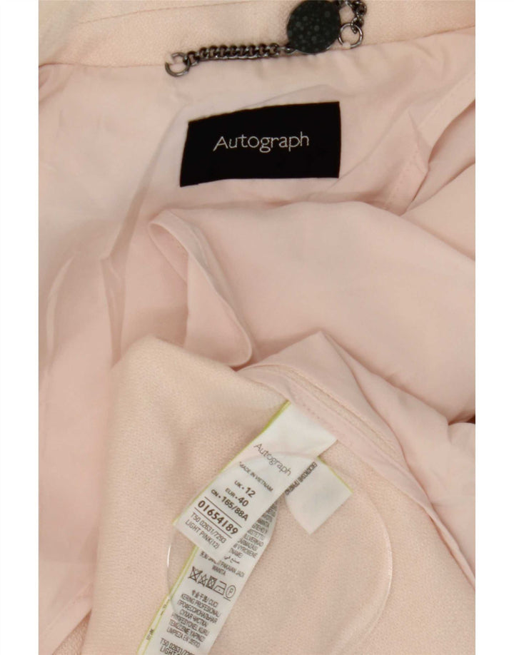 Marks & Spencer Γυναικείο Μπουφάν Blazer Autograph UK 12 Medium Pink Polyester