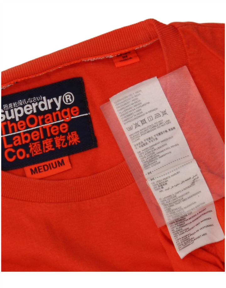 Ανδρικό T-Shirt SUPERDRY Τοπ μεσαίο πορτοκαλί βαμβακερό